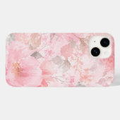 ピンクの水彩花柄 Case-Mate iPhoneケース (裏面 (横))