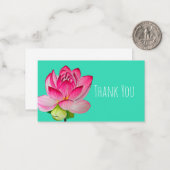 ピンクの水彩蓮の花のアー素晴らしト ノートカード (正面/裏面インサイチュ)