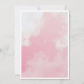 ピンクの水彩誕生日パーティーの招待 招待状 (裏面)