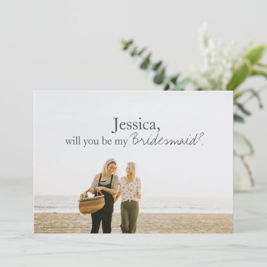 ピンクの水彩金ゴールドブリデメイドの提案写真 招待状 (スタンド正面)