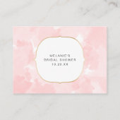 ピンクの水彩金ゴールドレシピ要求 エンクロージャーカード (裏面)