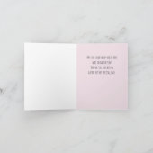 ピンクの水彩風船の1歳誕生日 サンキューカード (内部)