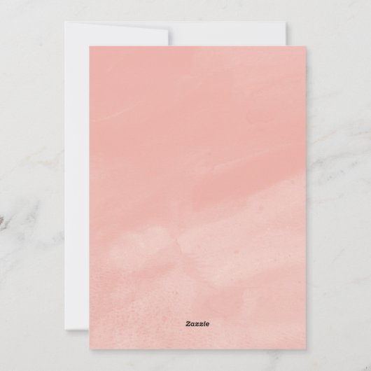 ピンクの水彩 ハレルヤ クリスマス (裏面)