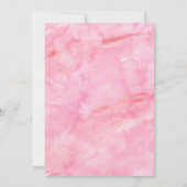 ピンクの水彩 春のウェディング・セーブ・ザ・デート 招待状 (裏面)