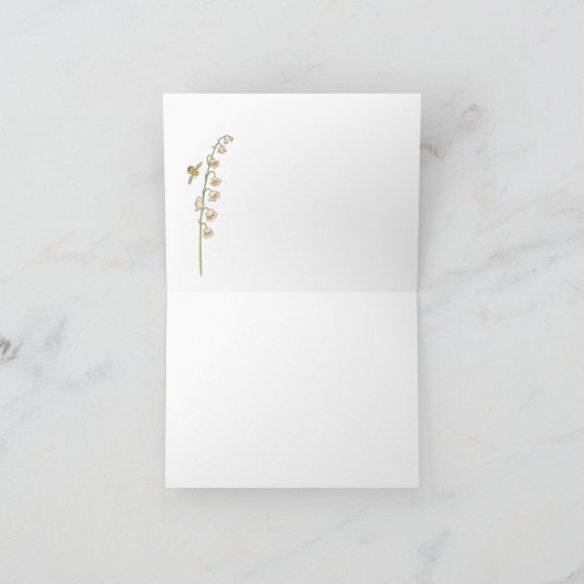 ピンクの水彩 春の花束 サンクスカード サンキューカード (内部)