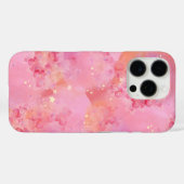 ピンクの水彩iPhoneケース - 夢のようなパステルギャラクシー Case-Mate iPhoneケース (裏面 (横))