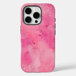 ピンクの水彩Linktree | iPhone 16 Proケース
