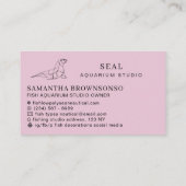 ピンクの水族館シール 名刺 (裏面)