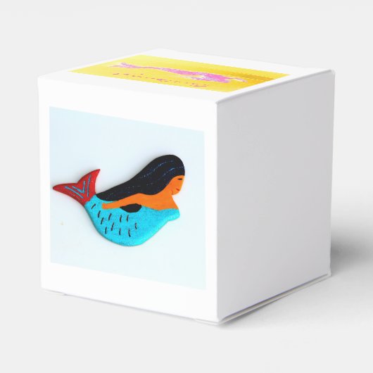 ピンクの水泳用マーメイドボックス フェイバーボックス (裏面サイド)