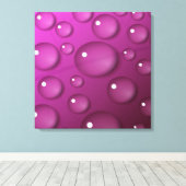 ピンクの水滴の背景 キャンバスプリント (インサイチュ (ウッドフロア))
