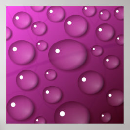 ピンクの水滴の背景 ポスター