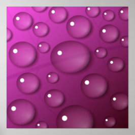 ピンクの水滴の背景 ポスター