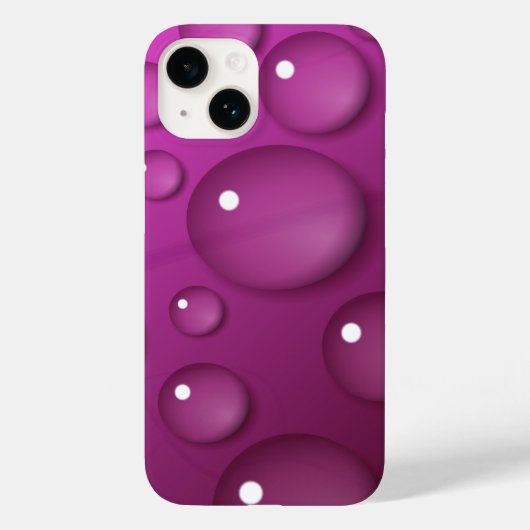 ピンクの水滴の背景 Case-Mate iPhoneケース (裏面)