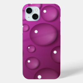 ピンクの水滴の背景 iPhone 15 MINIケース