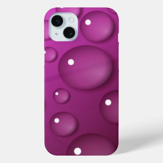 ピンクの水滴の背景 Case-Mate iPhoneケース (裏面)