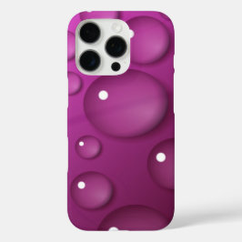 ピンクの水滴の背景 iPhone 16 PROケース