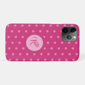 ピンクの水玉と貝殻 Case-Mate iPhoneケース (裏面(横))