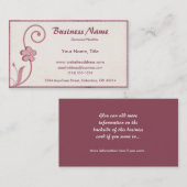 ピンクの水玉模様によってスクロールされるデザイン2の名刺 名刺 (正面/裏面)