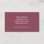 ピンクの水玉模様によってスクロールされるデザイン2の名刺 名刺 (裏面)