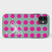 ピンクの水玉模様のトンボ アート ケース - Mate iPhone 5 Case-Mate iPhoneケース (裏面(横))