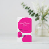 ピンクの水玉模様のプロフィールの名刺 名刺 (スタンド正面)