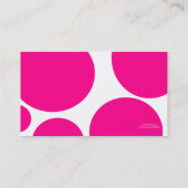 ピンクの水玉模様のプロフィールの名刺 名刺 (裏面)