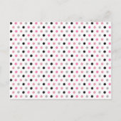 ピンクの水玉模様の花嫁の提案 インビテーションポストカード (裏面)