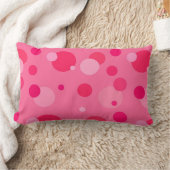 ピンクの水玉模様は枕泡立ちます ランバークッション (ブランケット)