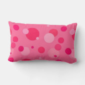 ピンクの水玉模様は枕泡立ちます ランバークッション (裏面)