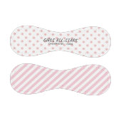 ピンクの水玉模様ストライプと文字付きカスタム 野球ボール (パネル)