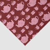 ピンクの水玉模様ティーセットオンブルゴーニュ 薄葉紙 (詳細)