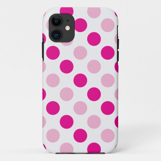 ピンクの水玉模様パターン Case-Mate iPhoneケース (裏面)
