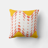 ピンクの水玉模様ファンキーアートデザイン抽象芸術枕 クッション (裏面)