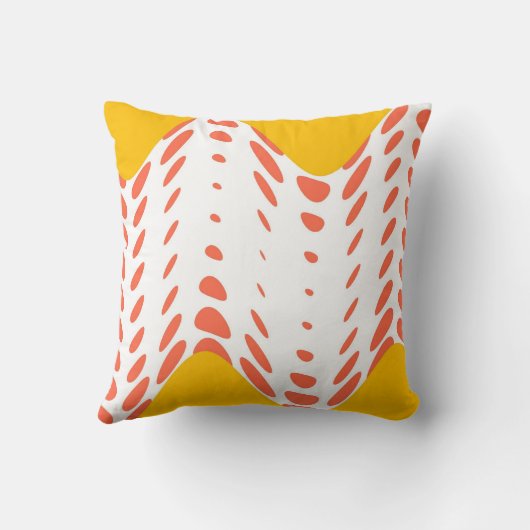 ピンクの水玉模様ファンキーアートデザイン抽象芸術枕 クッション (裏面)