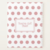 ピンクの水玉模様信じ彼女は彼女ができるように プランナー手帳 (裏面)