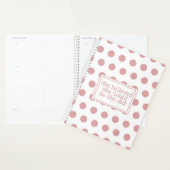 ピンクの水玉模様信じ彼女は彼女ができるように プランナー手帳 (ディスプレー)