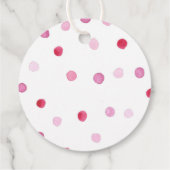 ピンクの水玉模様愛あなた甘いバレンタインおもしろいギフト フェイバータグ (裏面)