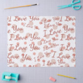 ピンクの水玉模様愛 薄葉紙 (クラフト)