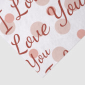 ピンクの水玉模様愛 薄葉紙 (詳細)