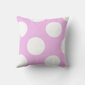 ピンクの水玉模様、紫の水玉模様、あなたの名前 クッション (裏面)