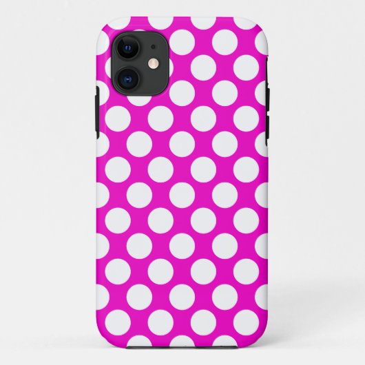 ピンクの水玉模様 Case-Mate iPhoneケース (裏面)