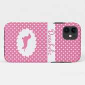 ピンクの水玉模様Doxaholic Case-Mate iPhoneケース (裏面(横))