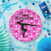 ピンクの水玉模様Iは体操紙プレート ペーパープレート (パーティー)