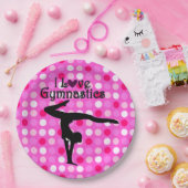 ピンクの水玉模様Iは体操紙プレート ペーパープレート (パーティー)