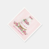 ピンクの水結婚色のケーキ スタンダードカクテルナプキン (角)