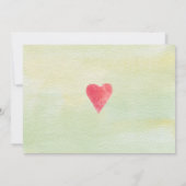 ピンクの水色かわいいロボット女の子の赤ちゃんシャワー 招待状 (裏面)