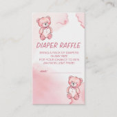 ピンクの水色のクマ エンクロージャーカード (正面)