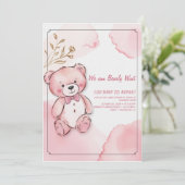 ピンクの水色のクマ 招待状 (スタンド正面)