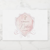 ピンクの水色のクレストバプテスマ スパークリングワインラベル (シングルラベル)