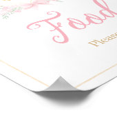 ピンクの水色のクレスト赤ちゃんシャワー食品 ポスター (角)